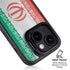 Iran Flag Distressed iPhone 15 Plus Kickstand Case